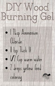 the instructions for diy wood burning gel