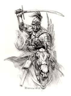 Polish Hussars, Polish Winged Hussars, Spartan Tattoo, Knight Tattoo, Warrior Tattoos, Arabian Art, Legends And Myths, Turkish Art