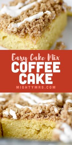 easy cake mix coffee cake with white icing