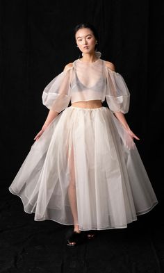 Bridesmaid Skirts, Wedding Skirt, Bridal Separates, Silk Organza, Silk Skirt, Costume Design, Cool Outfits, Fashion Inspo, Crop Top