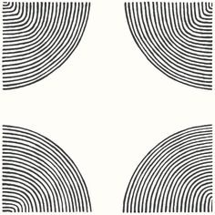 four circles that have been drawn in black and white