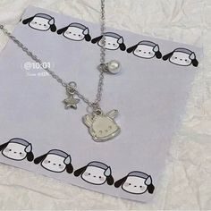 Nip Sanrio’s Pochacco S925 Necklace Cute Silver Charm Necklaces With Clavicle Chain, Cute Silver Charm Necklaces For Everyday, Pochacco Necklace, Sanrio Necklace, Sanrio Jewelry, Necklaces Cute, Bracelet Craft Diy, Soldering Jewelry, Pretty Gel Nails