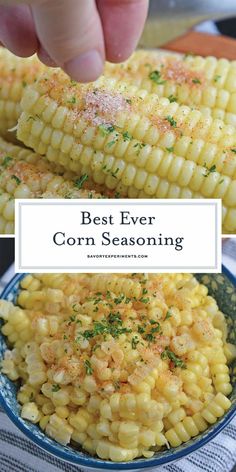 the best ever corn seasoning recipe is made with fresh corn, parmesan cheese and herbs