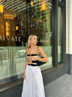 Parisian outfit inspo, long white skirt , tampa influencer, summer outfit inspo, summer skirt trends White Flowy Skirt Outfit Aesthetic, White Float Skirt Outfit, Flowy White Skirt Outfit, Long White Skirt Outfit Summer, Toronto Fits, White Maxi Skirt Outfit Summer, Flowy Maxi Skirt Outfit, White Flowy Skirt Outfit, Long Flowy Skirt Outfit