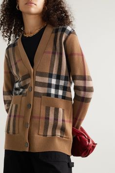 Burberry Cardigan, Burberry Outfit, Heritage Fashion, Burberry Women, Oversized Cardigan, Cashmere Cardigan, Knitwear Cardigan, Plaid Print, Wool Cardigan