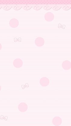 a pink background with polka dots and bows