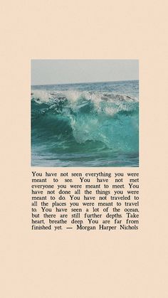 a quote from morgan harper about the ocean