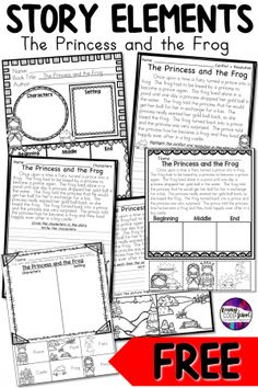 the princess and the frog story elements with free printable worksheet for kids