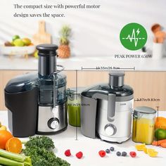 GDOR Centrifugal Juicer, Dual Speeds Centrifugal Extractor Machines With 2.5" Feed Chute, For Fruits And Veggies, Anti-Drip, Includes Cleaning Brush, BPA-Free, White. Centrifugal Juicer, Juice Maker, Juicer Machine, Fruit Juicer, Juice Extractor, Electric Juicer, Cold Pressed Juice, Hand Blender