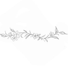 a line drawing of flowers on a white background