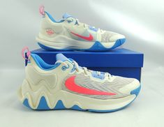 Blue Basketball Shoes For Light Sports, Nike Volleyball Shoes Purple, Light Blue Basketball Shoes For Sports, Giannis Shoes, Nike Giannis Immortality, Giannis Immortality Basketball Shoes, Giannis Immortality Shoes, White Non-slip Sporty Basketball Shoes, Colorful Volleyball Shoes