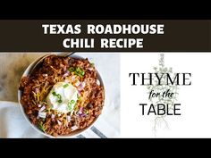 the texas roadhouse chili recipe is shown