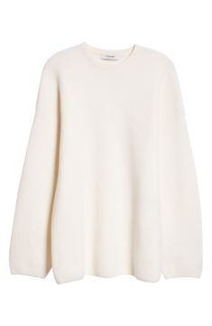 The label expands its collection of elevated knitwear essentials with this oversized sweater crafted from a sumptuous blend of wool and cashmere. Crewneck Long sleeves Dropped shoulders 80% wool, 20% cashmere Dry clean or hand wash, dry flat Made in Italy Designer Clothing Burr Basket, Fabric Gift Bags, Nordstrom Store, Fabric Gifts, Free Fabric, Oversized Sweater, Cashmere Sweater, Print Gifts, Cashmere Sweaters