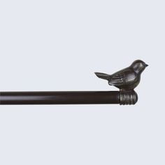 a bird is sitting on top of a pipe