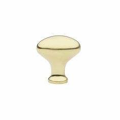 an antique brass cabinet knob on a white background