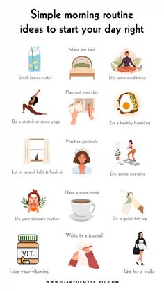 Transform your mornings with these 31 simple tiny daily habits designed to boost productivity, set your day up for success, and improve your life and overall wellbeing. Elevate your morning routine and start embracing positive changes at the start of every day with these inspiring ideas today! Healthy Productive Daily Routine, A Healthy Morning Routine, Change Habits Daily Routines, Daily Productive Habits, Daily Routine Inspiration, Best Routine Life, Good Morning Habits Healthy, Simple Routine Life, How To Make Your Morning Better