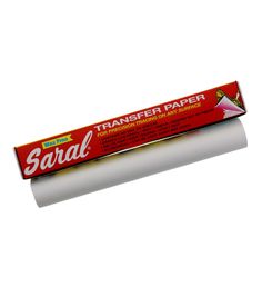 a tube of white transfer paper on a white background