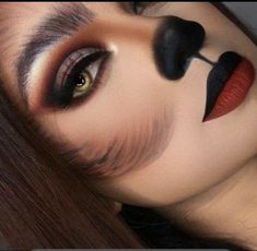 Werewolf Makeup, Wolf Makeup, Cat Halloween Makeup, Holloween Makeup, Vampire Makeup, Cute Halloween Makeup, Cool Halloween Makeup