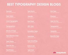 the best typography design blogs for designers and their creative projects - infografic com