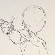 a drawing of a person pointing at something