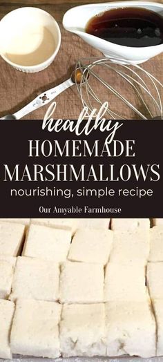 healthy homemade marshmallows made with simple ingredients