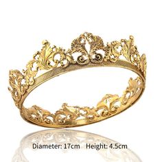 Fashionable men's full round king crowns, ideal for adorning tresses with the perfect festive touch in various metal finishes. material: metal colors: as shown type: full round mens party costume accessory Prom Hair Jewelry, Cosplay Crown, Queens Tiaras, Crown For Women, Vintage Tiara, Metal Crown, Royal King, Gold Tiara, Kings Crown