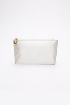 The Mia Clutch with a Ivory Satin Pouch is a chic and elegant acrylic clutch with a modern touch. The exterior is made of the finest Italian acrylic with a beautiful satin zipper pouch interior. Choose from a silver or gold frame to pair perfectly with your preferred metal color. The versatility of The Mia Clutch offers you THREE ways to wear your clutch.Wear it complete with outer acrylic shell and interior zipper pouch or just the acrylic outer shell for a chic peak-a-boo moment or carry just Rectangular Clutch With Zipper Pouch For Formal Occasions, Rectangular Clutch With Zipper Pouch For Formal Events, Formal Rectangular Clutch With Zipper Pouch, Chic White Rectangular Pouch, Luxury Clutch With Zipper Closure, Elegant Clutch With Zipper Pocket For Everyday Use, Modern Evening Pouch With Zipper Closure, Luxury Evening Clutch With Zipper Closure, Elegant Everyday Clutch With Zipper Pocket