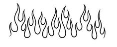 some black and white fire flames on a white background