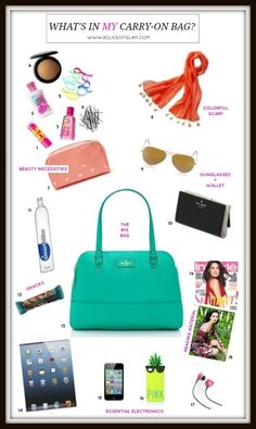 the contents of a purse are shown in this advertisement