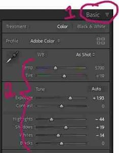 the color settings in photoshopped