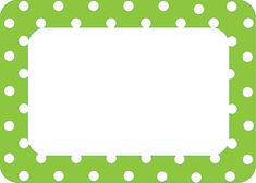 a green and white polka dot frame