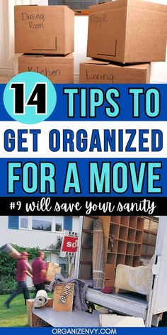 Get ready to OWN your move with 14 time-saving, sanity-sparing hacks! Learn how to declutter before your move, what order to pack for a move, and ALL KINDS of time-saving hacks that will make moving day so much easier. #9 is a game-changer! Moving guide | Decluttering when moving | Moving organization tips Moving House Tips Packing, Tips For Packing To Move, Preparing For Moving, How To Move Across The Country Budget, Best Moving Tips, Ways To Make Moving Easier, How To Get Ready To Move, Best Way To Pack Books For Moving