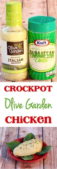 the ingredients for crockpot olive garden chicken