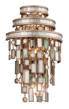 Corbett Lighting - 142-13 - Three Light Wall Sconce - Dolcetti - Dolcetti Silver Craft Iron, Decorative Wall Sconces, Silver Walls, Corbett Lighting, Indoor Wall Sconces, Design Seeds, Natural Home Decor, The Ceiling, Hudson Valley Lighting