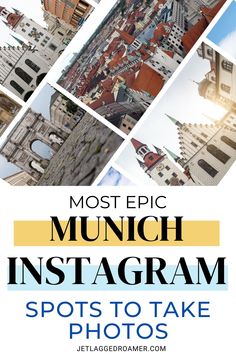 MUNICH, GERMANY. TEXT SAYS MOST EPIC MUNICH INSTAGRAM SPOTS TO TAKE PHOTOS. Munich Photoshoot, Munich Photography, Germany Munich