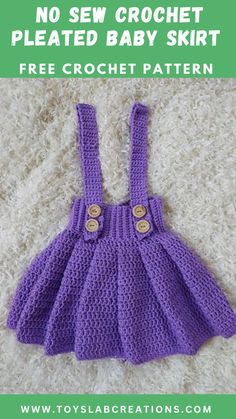 Simple crochet baby girl skirt free pattern