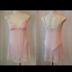 NWT Victoria  Secrets Nightie. NWT Victoria Secrets Luxury Blend pink nightie with lace trim. Victoria's Secret Intimates & Sleepwear Victorias Secret Set, Silk Lingerie, Strapless Corset, Floral Robes, Victoria Secret Bras, Red Lace, Mermaid Dresses, Blue Lace, Women's Intimates