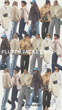 Faux Fur Cropped Jacket Outfit, How To Style Fur Jacket, White Faux Fur Jacket Outfit, Fur Bomberjack Outfit, Faux Shearling Jacket Outfit, Cropped Fur Coat Outfit, Faux Jacket Outfit, Fur Jacket Aesthetic