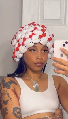 Limited Addition Hello Kitty Toadstool Beanie - Etsy Light Skin Hello Kitty, Alien Beanie, Croc Designs, Hello Kitty Beanie, Hello Kitty Outfit, Hello Kitty Hat, Beanie Outfit, Funky Hats, Hello Kitty Clothes