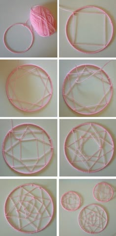 the steps to make a diy string art project