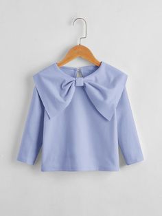 Free Shipping On Orders $50+ ✓. Toddler Girls Big Bow Front Tee- Young Girls T-Shirts at SHEIN. Kids Fashion Wear, Girls Party Wear, Baby Dress Design, Baby Frocks Designs, Kids Fashion Clothes, Stylish Dresses For Girls