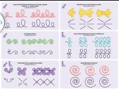 the numbers and symbols are drawn in pastel colors on white paper with black writing