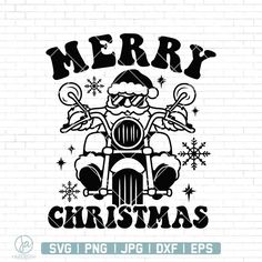 merry christmas motorcycle svg file