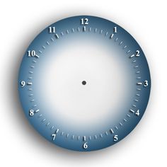 a blue clock with white hands and numbers on the face is shown in front of a white background