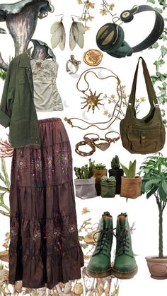 Cottagecore Clothing Aesthetic, Earth Outfits, Nature Fits, Fairy Core Outfits, Hippie Fits, Nature Outfits, Things To Wear, Earthy Outfits, Fairy Clothes