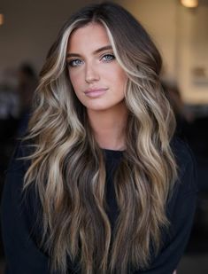 Face-Framing Flared Highlights for Long Brunette Shag Long Brunette Shag, Blonde Face Frame, Brunette Shag, Face Frame Highlights, Hair Adviser, Face Shape Hairstyles, Face Frame, Long Brunette, Dark Hair With Highlights