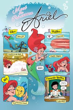 the little mermaid story is shown in this poster