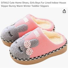 *New Without Tags* Indoor Bunny House Slippers Size 8 Toddler Smoke Free Home :) Kids Bunny Slippers, Indoor Bunny House, Slippers Cartoon, Slippers Kids, Bunny Shoes, Girls Home, Cellphone Accessories, Bunny Slippers, Toddler Slippers