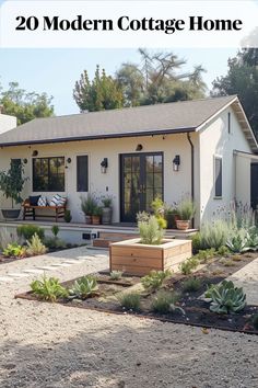 Choose low-maintenance landscaping options for your cottage home’s exterior Raised Ranch, Cottage Modern, Cottage Aesthetic, Cottage Style Home, Cottage Renovation, Cottage Exterior, Tiny House Floor Plans