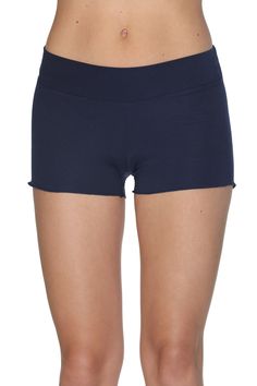 Discover our Cheeky Shorts, expertly crafted from premium 94% micro modal and 6% spandex ribbed fabric for a stylish and comfortable fit. Designed with a flattering cut, these shorts offer a playful twist on classic loungewear, making them perfect for relaxing at home. The high-quality rib material ensures durability and a soft feel against the skin, while the waistband provides ease of movement and a secure fit. Available in a variety of colors, our Cheeky Shorts are a versatile addition to you Lounging Bottoms With Built-in Shorts, Stretch Athletic Shorts For Loungewear, Sporty Seamless Boxer Briefs For Loungewear, Stretch Athletic Shorts With Ribbed Waistband, Comfortable Solid Color Pajama Shorts, Comfortable Solid Pajama Shorts, Sporty Stretch Pajama Shorts For Relaxation, Stretch Shorts For Loungewear, Stretch Shorts With Short Inseam For Loungewear